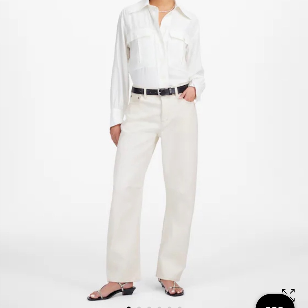 Madewell Women's Barrel Leg Jeans in Cream